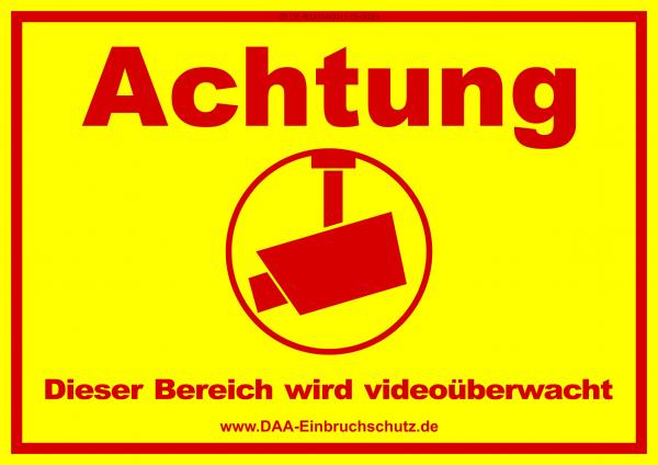 Aufkleber videoüberwacht